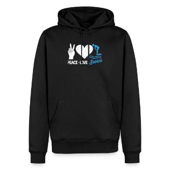 Équipe Drôle De Natation Amoureux Nageur Instructeur - Sweat à capuche Premium bio Homme - noir - Devant - Nico (187cm)