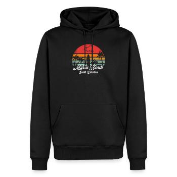 Vintage Myrtle Beach Caroline du Sud Surf Rétro - Sweat à capuche Premium bio Homme - noir - Devant - Nico (187cm)