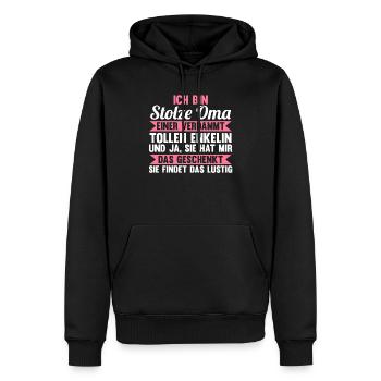 Großmutter Großmama Omi Oma - Männer Premium Bio Hoodie - Schwarz - Vorne - Nico (187cm)