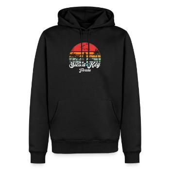 Vintage Siesta Key Floride Surf Rétro Surf Cool - Sweat à capuche Premium bio Homme - noir - Devant - Nico (187cm)