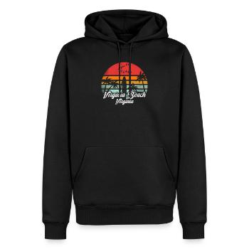Vintage Virginia Beach Virginia Surfen Retro Surf - Männer Premium Bio Hoodie - Schwarz - Vorne - Nico (187cm)