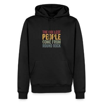 Les gens les plus cool viennent de Round Rock - Sweat à capuche Premium bio Homme - noir - Devant - Nico (187cm)