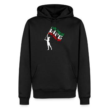 Liberté de vie des femmes - Femmes iraniennes mignonnes - Sweat à capuche Premium bio Homme - noir - Devant - Nico (187cm)
