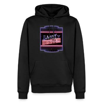 biker eat sleep swim tshirts anniversaire swim team - Sweat à capuche Premium bio Homme - noir - Devant - Nico (187cm)