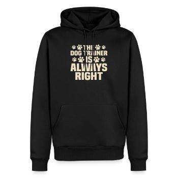 Dresseur de chiens Dresseur de chiens - Sweat à capuche Premium bio Homme - noir - Devant - Nico (187cm)