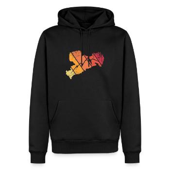 Erzgebirge Heimatliebe - Männer Premium Bio Hoodie - Schwarz - Vorne - Nico (187cm)