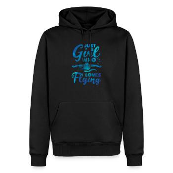 Natation Drôle Nageurs Fille Juste une Fille - Sweat à capuche Premium bio Homme - noir - Devant - Nico (187cm)