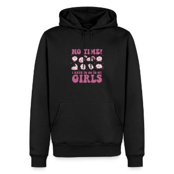 No time I have to go to my girls - Men’s Premium Organic Hoodie - black - Front - Nico (187cm)