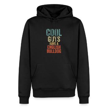 Cool Guys a un deutsch bulldog - Sweat à capuche Premium bio Homme - noir - Devant - Nico (187cm)