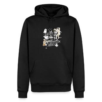 Geister Ghule Kobolde Spuk Halloween - Männer Premium Bio Hoodie - Schwarz - Vorne - Nico (187cm)