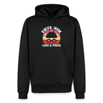 Drôle d’équipe de natation Maman Fête des mères Nager Maman Loud - Sweat à capuche Premium bio Homme - noir - Devant - Nico (187cm)