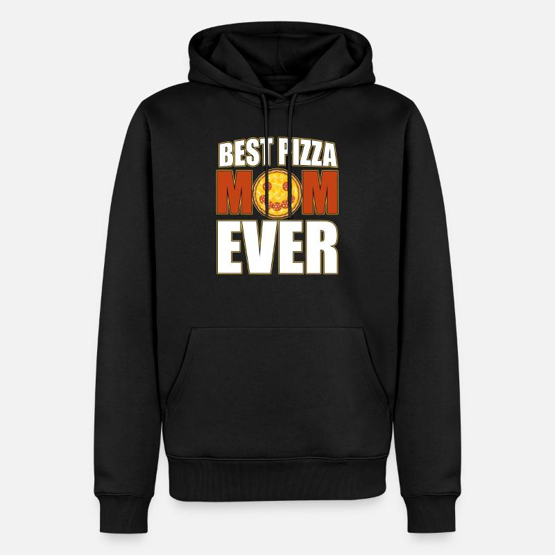 Beste Pizza Mama - Männer Premium Bio Hoodie - Schwarz