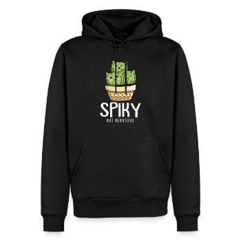 Kaktus Garten Kaktus - Männer Premium Bio Hoodie - Schwarz - Vorne - Nico (187cm)