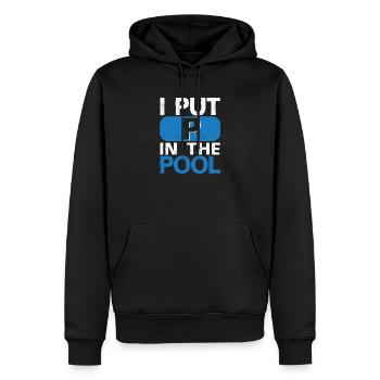 J’ai mis P dans la piscine drôle d’eau de baignade de plage - Sweat à capuche Premium bio Homme - noir - Devant - Nico (187cm)
