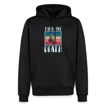 Tod Lustiger Sensenmann Engel des Todes Halloween- - Männer Premium Bio Hoodie - Schwarz - Vorne - Nico (187cm)