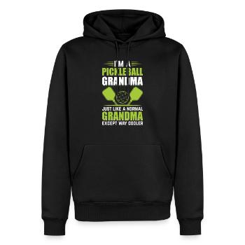 Playing Pickleball Player Grandma Pickleball - Men’s Premium Organic Hoodie - black - Front - Nico (187cm)