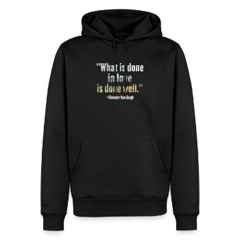 Van Gogh Design - Sweat à capuche Premium bio Homme - noir - Devant - Nico (187cm)