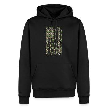 Supercross Dirt Bike Motocross Camouflage Flag Mot - Sweat à capuche Premium bio Homme - noir - Devant - Nico (187cm)