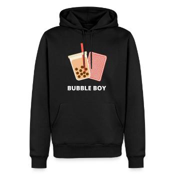 Bubble boy - Sweat à capuche Premium bio Homme - noir - Devant - Nico (187cm)