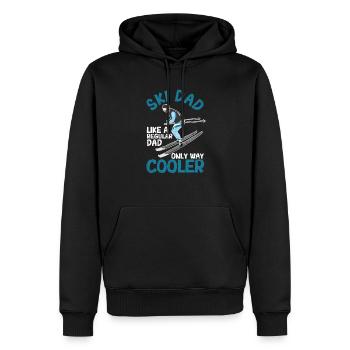 Ski Dad Lustig Wintersport Daddy Skifahren Vater - Männer Premium Bio Hoodie - Schwarz - Vorne - Nico (187cm)