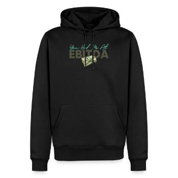 Comptable Comptable Comptable - Sweat à capuche Premium bio Homme - noir - Devant - Nico (187cm)