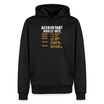 Lustiger Buchhalter Stundensatz Buchhaltung CPA Humor - Männer Premium Bio Hoodie - Schwarz - Vorne - Nico (187cm)
