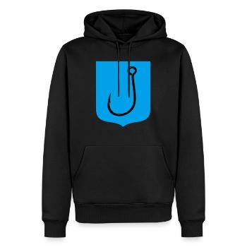 Haken - Männer Premium Bio Hoodie - Schwarz - Vorne - Nico (187cm)