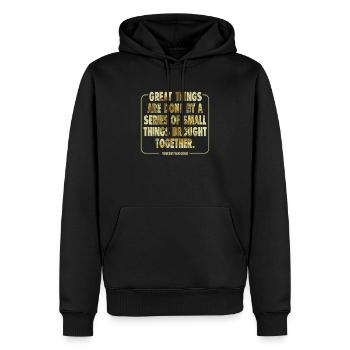 Positive Art Quote by Van Gogh Design - Men’s Premium Organic Hoodie - black - Front - Nico (187cm)