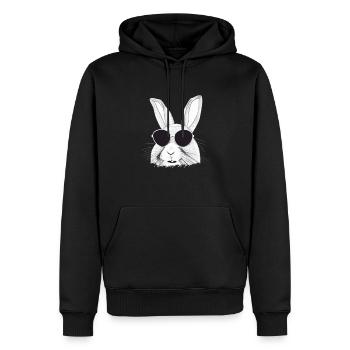 Rabbit Pet Pet Cool Lunettes de soleil Design - Sweat à capuche Premium bio Homme - noir - Devant - Nico (187cm)