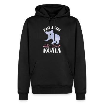 Animal koala d’Australie Ours koala mignons Ko - Sweat à capuche Premium bio Homme - noir - Devant - Nico (187cm)
