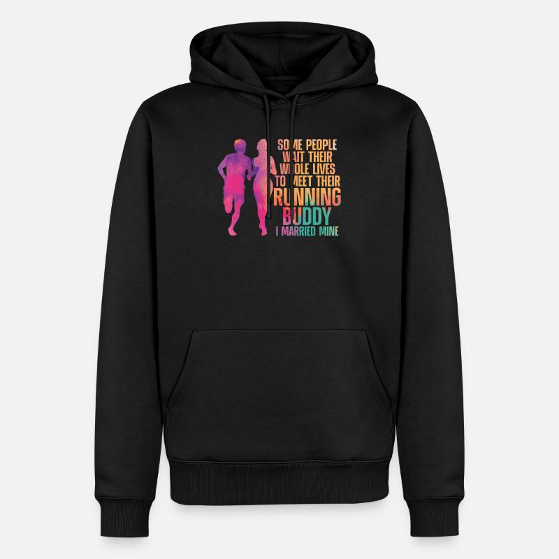 Running Runner Semi-Marathon - Sweat à capuche Premium bio Homme - noir