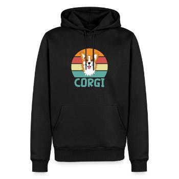Dog lover Welsh Corgi Pembroke - Men’s Premium Organic Hoodie - black - Front - Nico (187cm)
