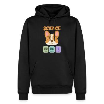Dog Lovers Corgi Dog Breed Science Nerd - Men’s Premium Organic Hoodie - black - Front - Nico (187cm)