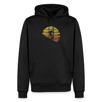 Skiliebhaber Lustig Skifahren Wintersport Alpin - Männer Premium Bio Hoodie - Schwarz - Vorne - Nico (187cm)