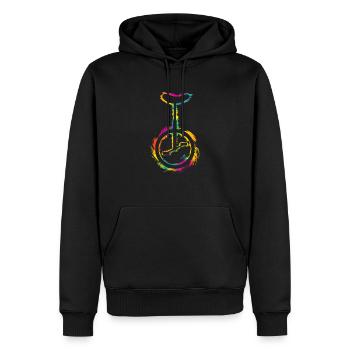 Unicycle Vintage Unicyclist Bicycle - Men’s Premium Organic Hoodie - black - Front - Nico (187cm)