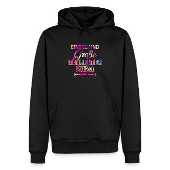 Große Schwester 2023 Loading Einzelkind Regenbogen - Männer Premium Bio Hoodie - Schwarz - Vorne - Nico (187cm)