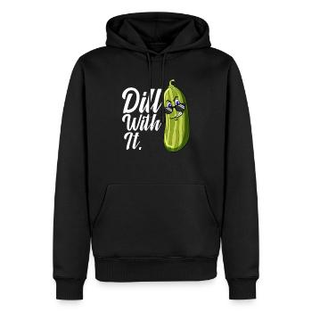 Dill damit lustig Gurke Witz Wortspiel Pickle Liebhaber - Männer Premium Bio Hoodie - Schwarz - Vorne - Nico (187cm)