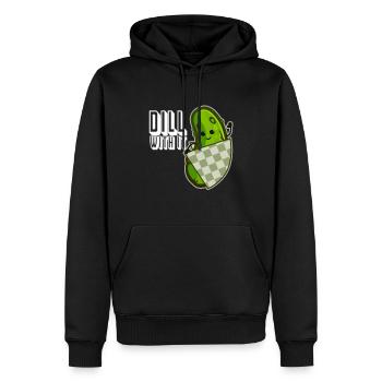 Lustiger Essiggurken-Dill dazu! Humor Gurke Vegan - Männer Premium Bio Hoodie - Schwarz - Vorne - Nico (187cm)