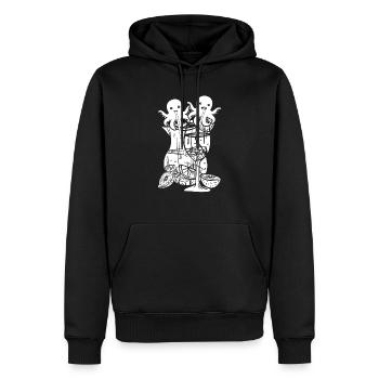 Céphalopode de poulpe Kraken - Drôle de sangria de poulpe - Sweat à capuche Premium bio Homme - noir - Devant - Nico (187cm)