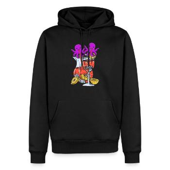 Kraken Octopus Cocktail Céphalopode - Kraken Sangri - Sweat à capuche Premium bio Homme - noir - Devant - Nico (187cm)