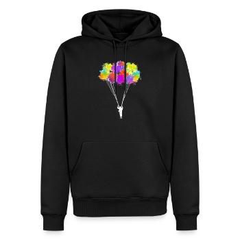 Fallschirmspringen Farbe Splash Springen - Männer Premium Bio Hoodie - Schwarz - Vorne - Nico (187cm)
