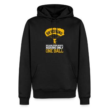 Parachutisme, car pour les autres sports seulement - Sweat à capuche Premium bio Homme - noir - Devant - Nico (187cm)