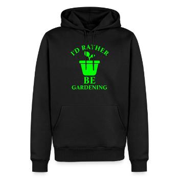 I'd Rather Be Gardening - Men’s Premium Organic Hoodie - black - Front - Nico (187cm)