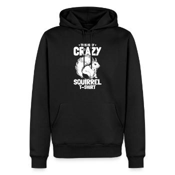 This Is My Crazy Squirrel Shirt - Funny Squirrel - Men’s Premium Organic Hoodie - black - Front - Nico (187cm)