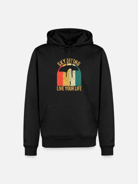 Skydiving Live Your Live Skydiving - Men’s Premium Organic Hoodie - black
