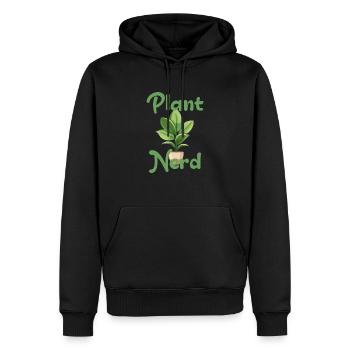 Plante Nerd Plante d’intérieur Plant Lover Ficus - Sweat à capuche Premium bio Homme - noir - Devant - Nico (187cm)