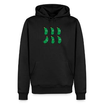 Yoga Légumes Namaste Zen Méditation Yogi Concombre - Sweat à capuche Premium bio Homme - noir - Devant - Nico (187cm)