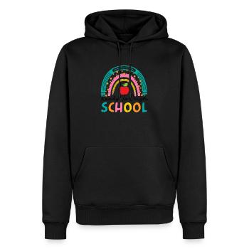 Ready To Crush School Regenbogen - Männer Premium Bio Hoodie - Schwarz - Vorne - Nico (187cm)