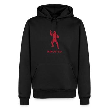 Ninjutsu Outfit for Martial Arts Fighters - Men’s Premium Organic Hoodie - black - Front - Nico (187cm)