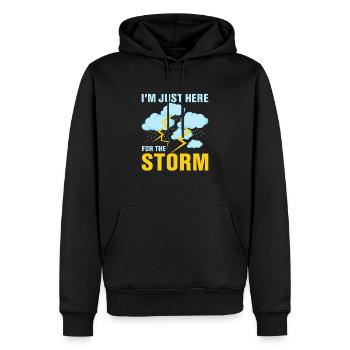 I'm Just Here For The Storm Meteorology Meteorolo - Männer Premium Bio Hoodie - Schwarz - Vorne - Nico (187cm)